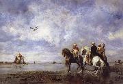 Eugene Fromentin Arab Horsemen Resting Spain oil painting artist